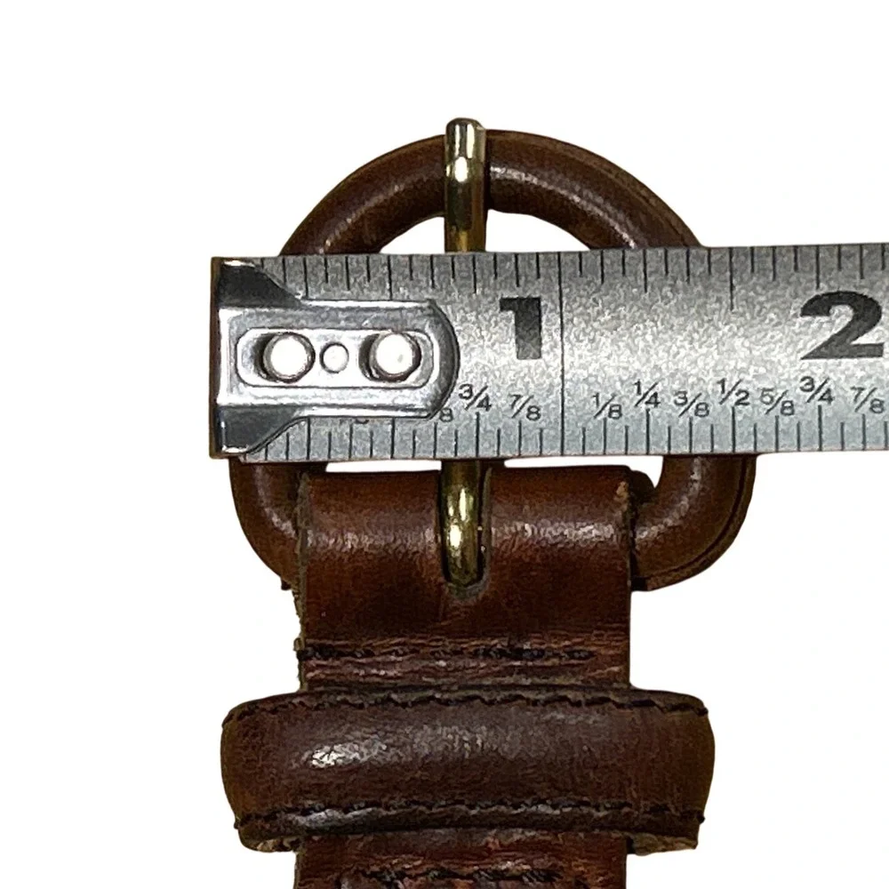 Vintage Brown‎ Braided Woven Leather Belt Size 38 Boho Equestrian